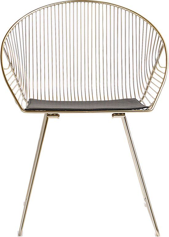 Beliani AURORA Tuinstoel - Goud - Set van 2 - Metalen Zitting