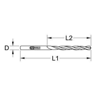 KS Tools HSS-G Co 5 Spiraalboor Kort - 8mm - Set van 10