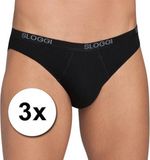 Sloggi 3x Basic Mini Slip Heren Zwart