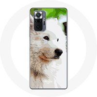Maniacase Etui voor Xiaomi Redmi Note 10 Pro Samojeed Hond Wit