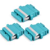 1aTTack.de 3x Fiber Optic Keystone Connectors OM3 SC Duplex Female naar SC Duplex Female Multimode Aqua