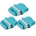 1aTTack.de 3x Fiber Optic Keystone Connectors OM3 SC Duplex Female naar SC Duplex Female Multimode Aqua