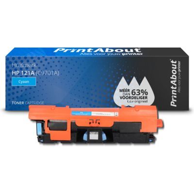 PrintAbout Huismerk HP 121A (C9701A) Toner Cyaan