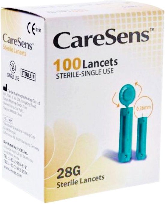 CareSens lancetten 28G - 100 stuks