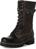 Tamaris Dames Laarzen Zwart Leer Wol 38