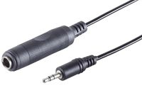 1aTTack.de 1 x 0,2 m – audio-adapterkabel zwart met 3,5 mm jackstekker en 6,3 mm jackstekker, robuust design, gevormde aansluitingen, perfect voor hoofdtelefoon, hifi-apparatuur en studio