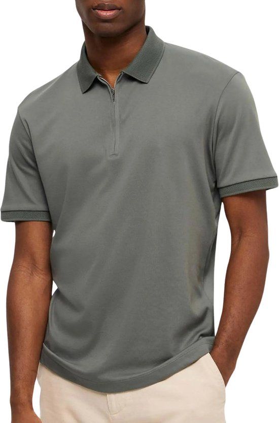 Selected Fave Polo Heren - Maat XL - Groen