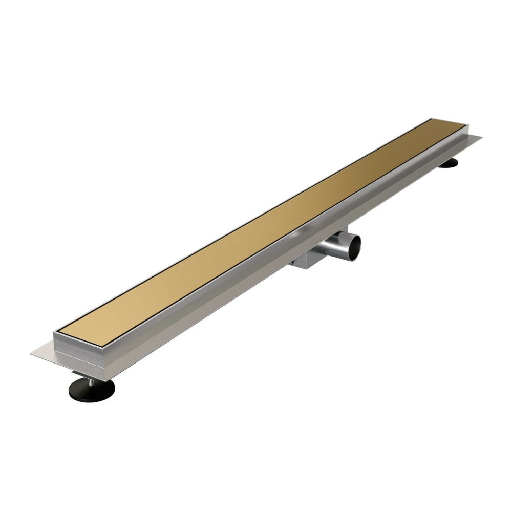 Brauer douchegoot 90x7.5cm RVS Goud geborsteld DR-MRF90GG