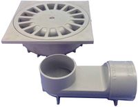 Tecnoagua Afvoer T-88 VH PVC 10,5 x 10,5 x 4,4 cm Ø 4 cm Grijs