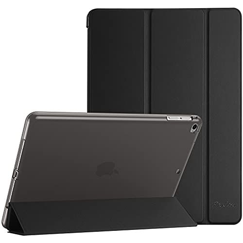 ProCase TPU Hoes voor iPad 9,7-inch Case, iPad 6e Gen 2018 / iPad 5e Gen 2017, iPad Air 2 Case, iPad Air Case, Lichtgewicht Hoesje Beschermhoes Smart Folio Cover -Zwart