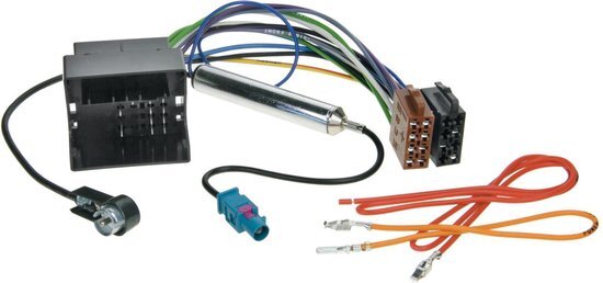 ACV 1324-45 radio-aansluitkabel voor ISO Audi/Seat/Skoda/VW fantoomvoeding