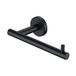 JQK Zwarte toiletpapierhouder, 5 inch 304 roestvrij staal dikke 0,8 mm tissuepapierdispenser, matzwarte muurbevestiging, TPH100-PB