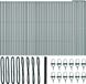 vidaXL Hexagonal Mesh Fence with Ground Mount - 100 x 1.6 m - Grey