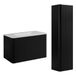 3xE living Ensemble salle de bain vasque + colonne 80 cm, noir
