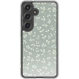 imoshion Design Samsung Galaxy S25 hoesje - Smoke Green Flowers
