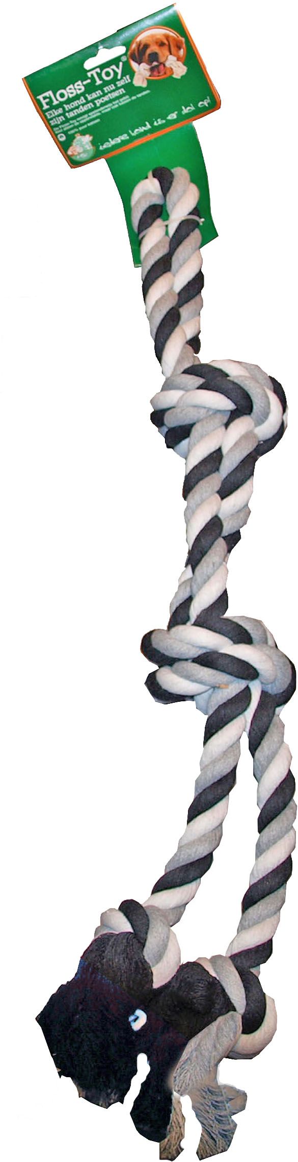BOON Floss-toy halter zwart/wit