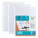 OXFORD 10 zakken met elk 100 stuks, geperforeerd, A4, polypropyleen, generfd, transparant