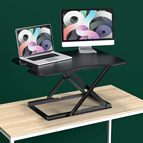 Zinus Tina 81 cm Staande Bureau met Verstelbare Hoogte | Desktop Werkstation | Bureauconverter | Geen montage vereist
