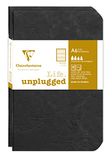 Clairefontaine 734171C Collectie Age Bag Pak met 2 Geniete Notitieboekjes Duo Zwart - 9x14 cm - 96 Pagina's Gelijnd - Wit Papier 90 g - Omslag Glanskarton met Lederkorrel