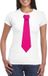 Bellatio Decorations Shoppartners Bv Wit t-shirt met roze stropdas dames XS