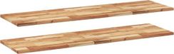 vidaXL Acacia Wood Floating Shelves - Set of 2 - Dark Brown - 140x40x2 cm