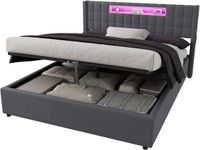 MODFU Lit rembourré 160x200 cm – Gris