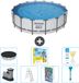 Bestway Rond Steel Pro MAX Zwembad - 488 x 122 cm - Grijs