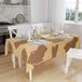 Bonamaison Tafelkleed, Anti-Mold, Sneldrogend, Waterdicht, 100% Polyester Tafellaken, Bruine tinten, 140 x 160 Cm