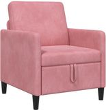 vidaXL Zitbank met Opbergruimte Roze Polyester 72 x 78 x 87 cm