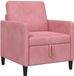 vidaXL Fauteuil avec rangement Rose Polyester 72 x 78 x 87 cm