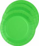 Santex feest gebak/taart bordjes - felgroen - 20x stuks - karton - D17 cm