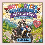 Motorcycle Adventures Coloring Book for Kids & Adults