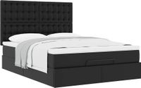 Maison Exclusive - Cadre de lit ottoman avec matelas noir 140x200 cm similicuir