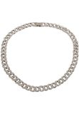 Urban Classics Unisex Heavy Ketting Met Stones Smart Armband, Zilver, One Size