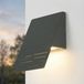Luminex lampe murale d'extérieur LED, couleur anthracite, carrée, 15 cm, IP44, lumière blanc chaud