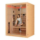 Sanotechnik Infrarotkabine OPEN - Für 3 Personen - 6 Vollspektrumstrahler - MP3-Player (inkl. Bluetooth) - Lautsprecher - Mit Farblichttherapie