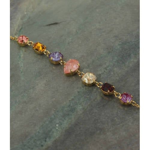 Otazu Gold plated armband met Swarovski kristallen CLA125070 Pink