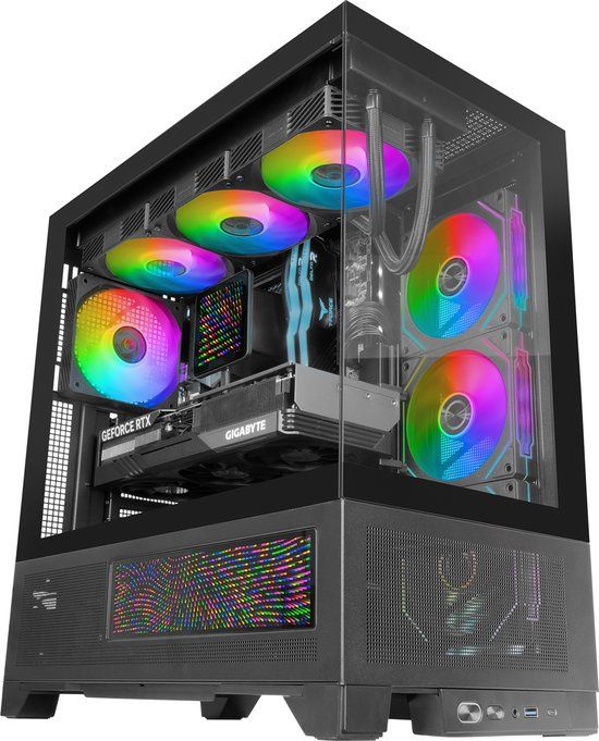 Mars Gaming MCLCDX computerbehuizing Midi Tower Zwart