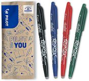 PILOT FriXion Ball 07 Set van 4 Uitwisbare Rollerbalpennen - Medium Punt - Blauw, Zwart, Rood, Groen
