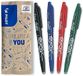 PILOT FriXion Ball 07 Set van 4 Uitwisbare Rollerbalpennen - Medium Punt - Blauw, Zwart, Rood, Groen