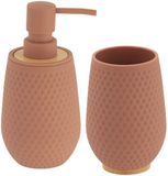 Tendance badkameraccessoires set honeycomb - bruin