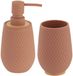 Tendance badkameraccessoires set honeycomb - bruin