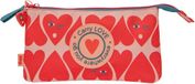 ANCOR B'LOG HEARTS pencil case red/pink plastic soft case 22.5x11.5x2cm