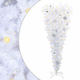 vidaXL Kunstkerstboom met 150 LED, Wit, 120 cm, PVC en Staal