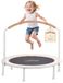 Trampoline pour enfants 36 pouces (91 cm) de diamètre, avec poignée, convient aux tout-petits de 2 à 6 ans, blanc
