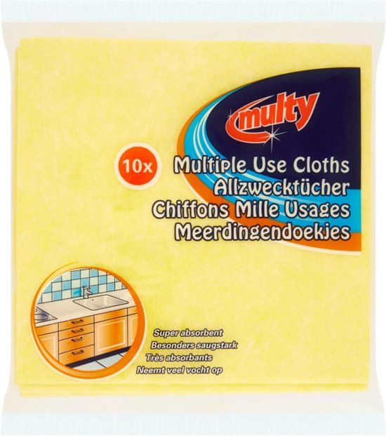 Multy Viscose Doekjes - 10 stuks - Verschillende kleuren