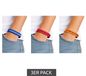 Calvin Klein Lot de 3 bracelets à pression unisexe avec logo « CALVIN KLEIN JEANS », 20 cm, KJJLDB850200, rouge/orange/bleu