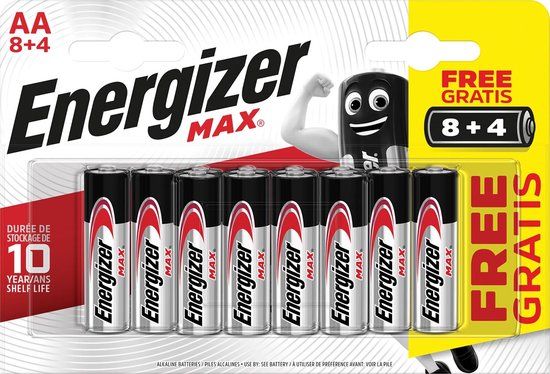 Energizer MAX AA Alkaline Batterijen - 12 stuks