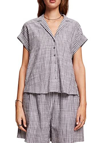 ESPRIT Damesblouse - 010/antraciet - L
