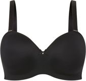 Ulla Popken - Dames - Multiway-BH zachte cups afneembare bandjes - Zwart - Maat 90C